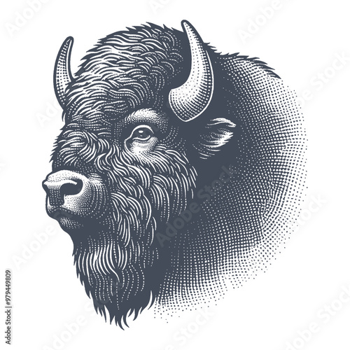 bison vector illustration