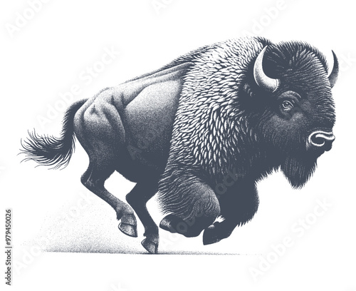 bison vector illustration