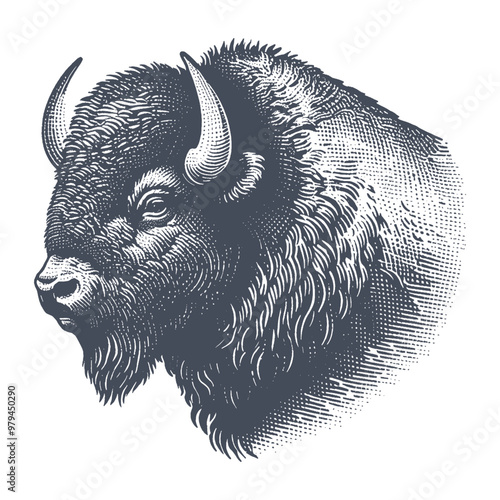 bison vector illustration