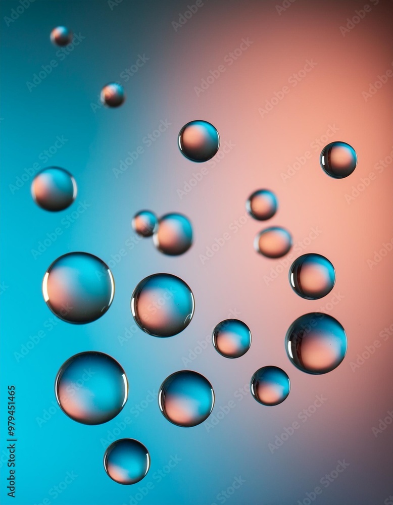 Floating spheres with depth of field on a minimalist 3D background Floating spheres with depth of field on a minimalist 3D background