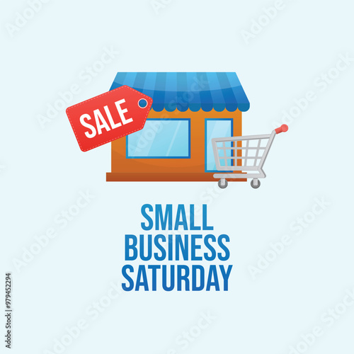 Small Business Saturday vector design template good for celebration usage. Small Business Saturday design. flat design. eps 10.