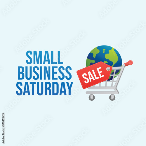 Small Business Saturday vector design template good for celebration usage. Small Business Saturday design. flat design. eps 10.