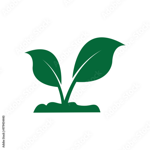 Eco icon green leaf vector illustration