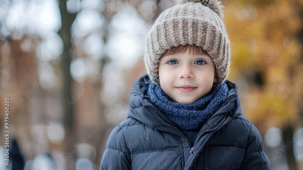 Smiling Boy in Winter Wonderland Smiling Boy in Winter Wonderland