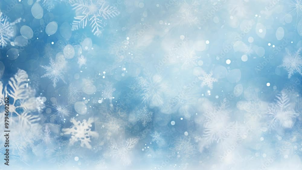 winter blue and white background with snowflakes winter blue and white background with snowflakes
