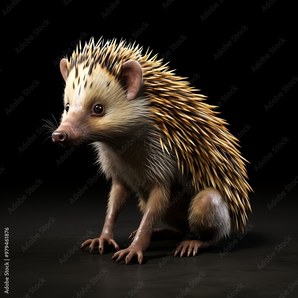A tenrec, ultra-realistic, isolated against a clean white background.
A tenrec, ultra-realistic, isolated against a clean white background.