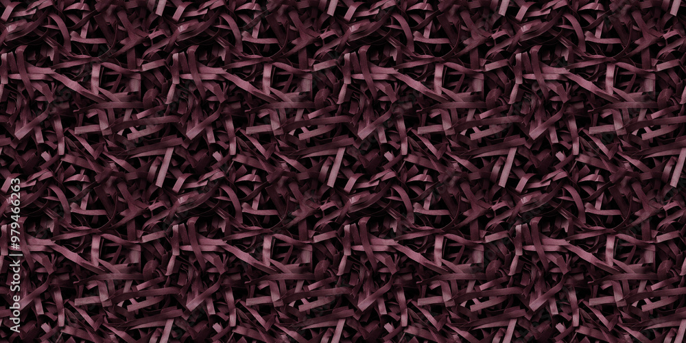 shredded paper filler in deep burgundy color with thin, delicate strips shredded paper filler in deep burgundy color with thin, delicate strips