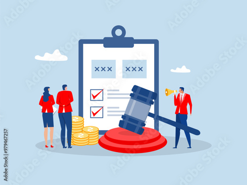 Legal document Attorney revising , Making up agreement. Legal document. Law enforcement concept law and judgment approval paper concept