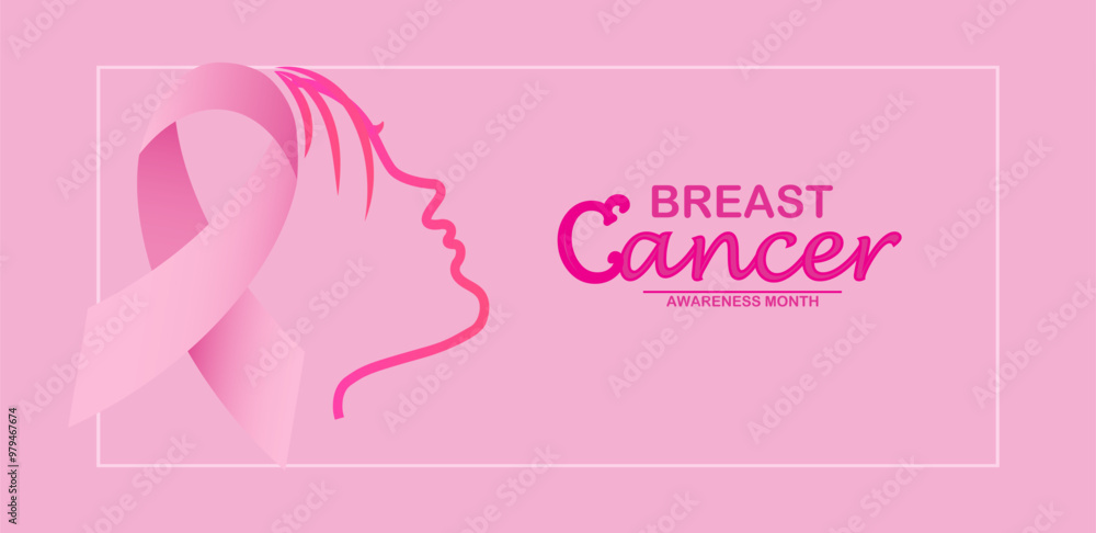 Pink ribbon concept, October is breast cancer awareness month. World preventive health care initiative. International women's day and world day of fight against cancer. Flyer, banner design template Pink ribbon concept, October is breast cancer awareness month. World preventive health care initiative. International women's day and world day of fight against cancer. Flyer, banner design template