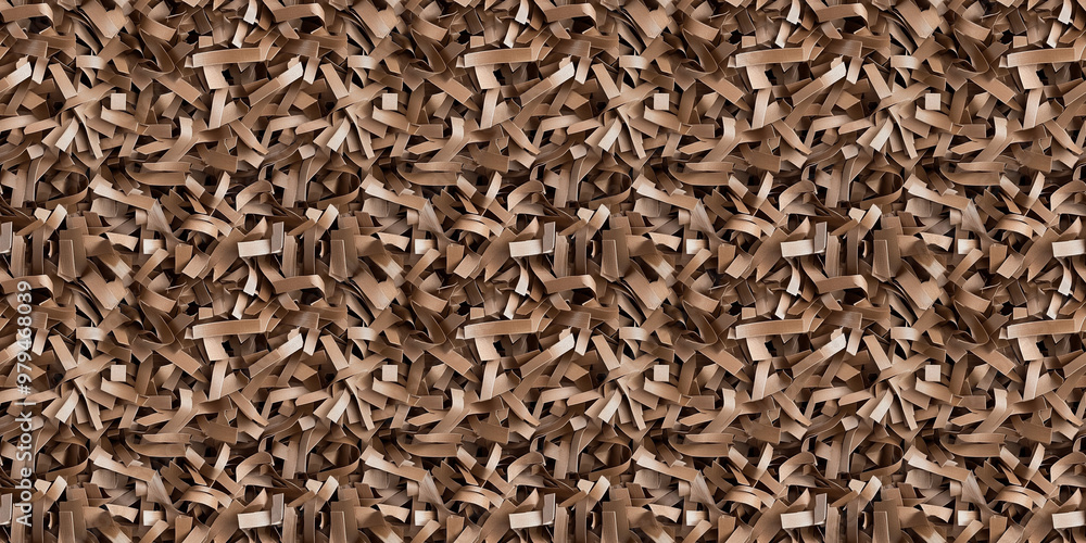 shredded paper filler in dusty chocolate color with thin, delicate strips shredded paper filler in dusty chocolate color with thin, delicate strips