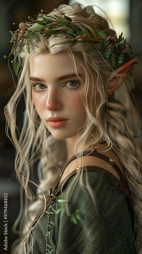Enchanted Forest Elf: A Mystical Portrait Enchanted Forest Elf: A Mystical Portrait
