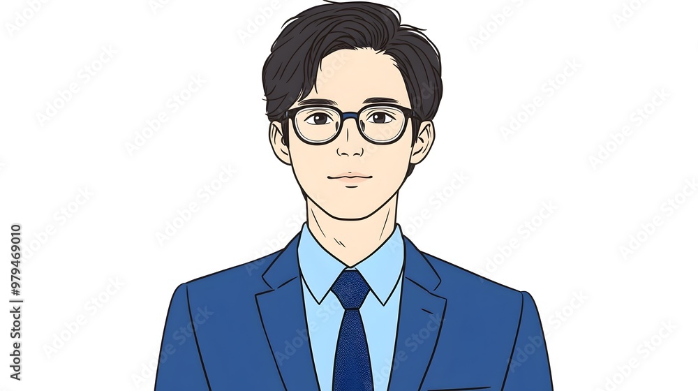 Serious young businessman wearing suit and tie in a studio setting Serious young businessman wearing suit and tie in a studio setting