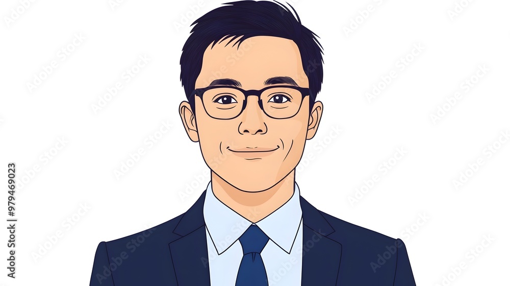 Confident Businessman Wearing Suit and Tie Smiling at in Office Setting Confident Businessman Wearing Suit and Tie Smiling at in Office Setting