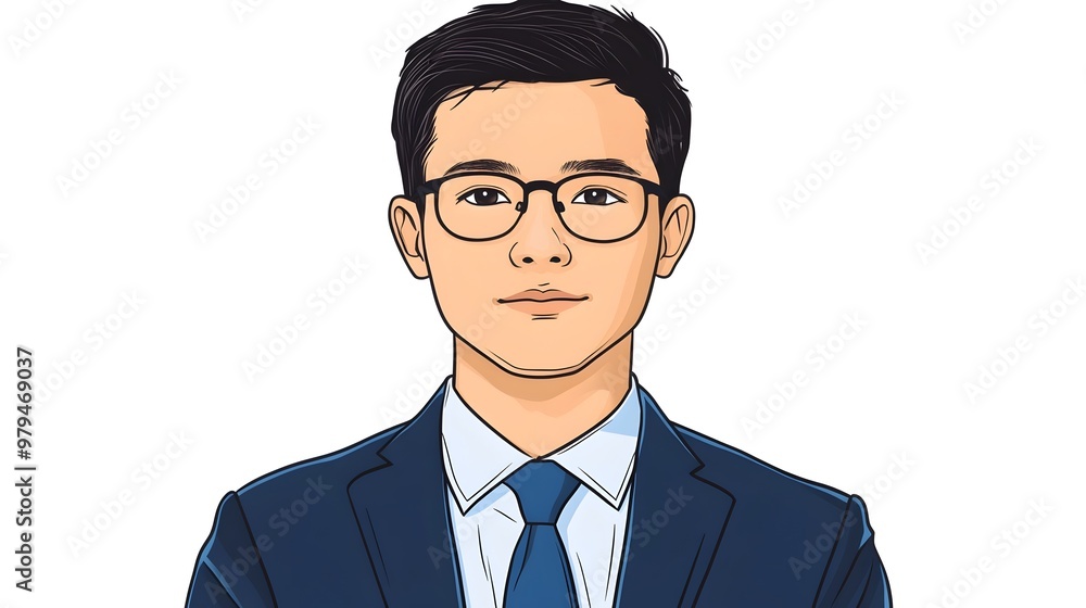 Confident Business Executive in Suit and Tie Posing for Portrait Confident Business Executive in Suit and Tie Posing for Portrait