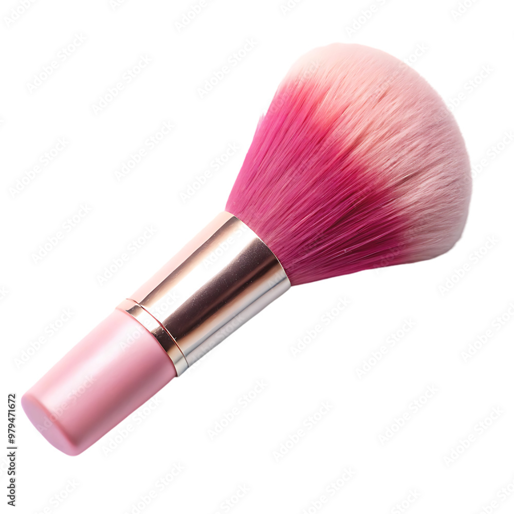 A pink make up brush A pink make up brush