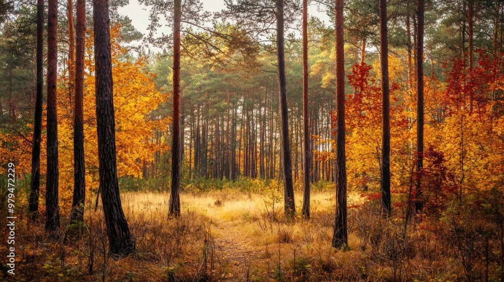 Obraz premium Autumn Forest Path