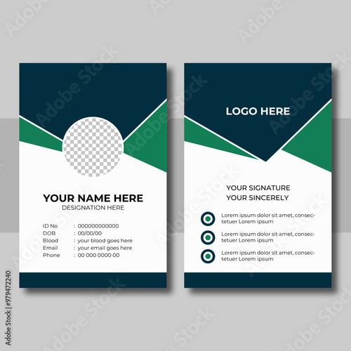 Business id card template with minimalist design