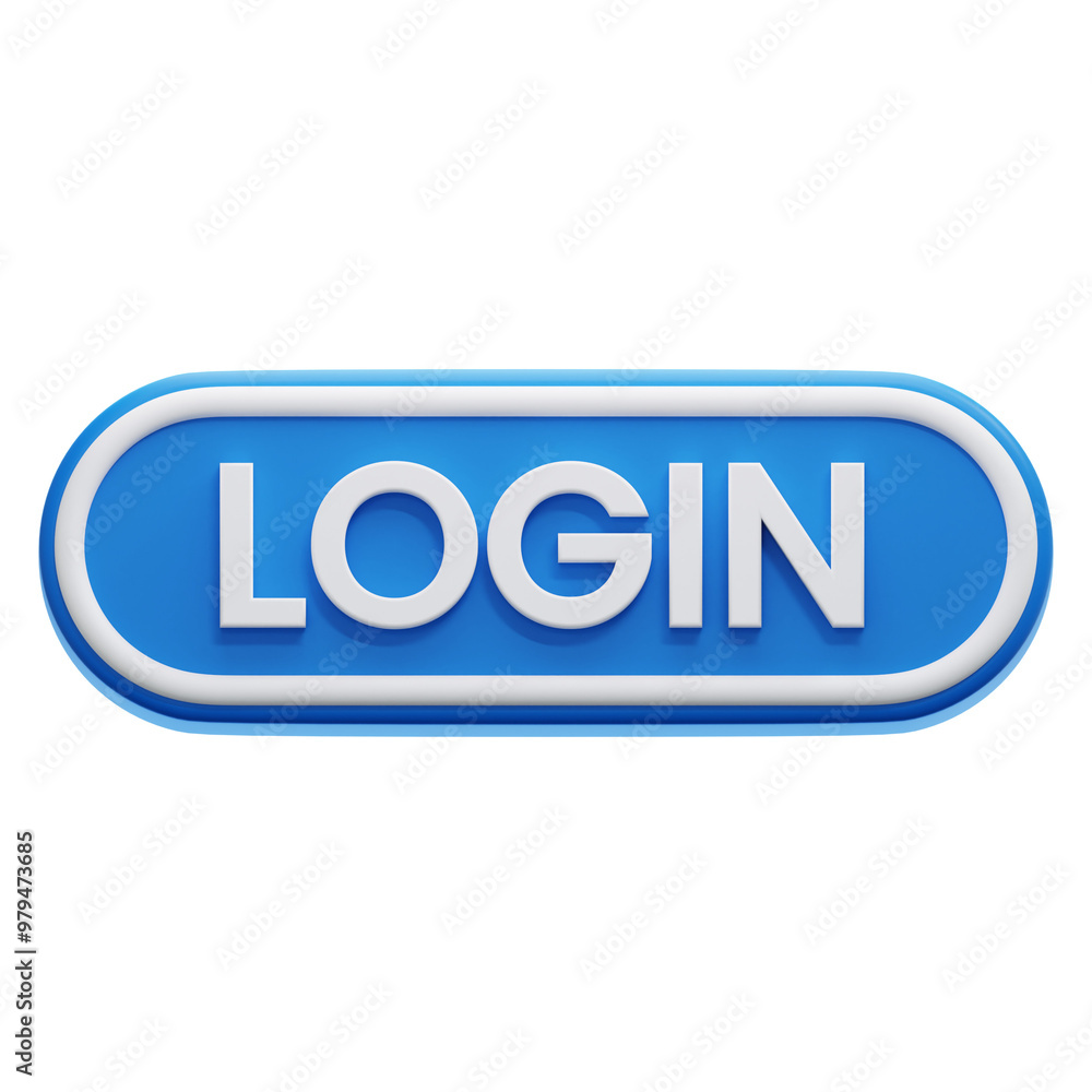 LOGIN 3D ICON ILLUSTRATION LOGIN 3D ICON ILLUSTRATION