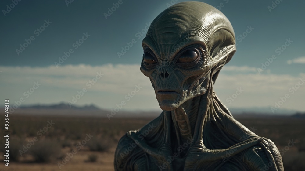 High-tech saucer and alien bring an element of mystery and excitement to our world High-tech saucer and alien bring an element of mystery and excitement to our world