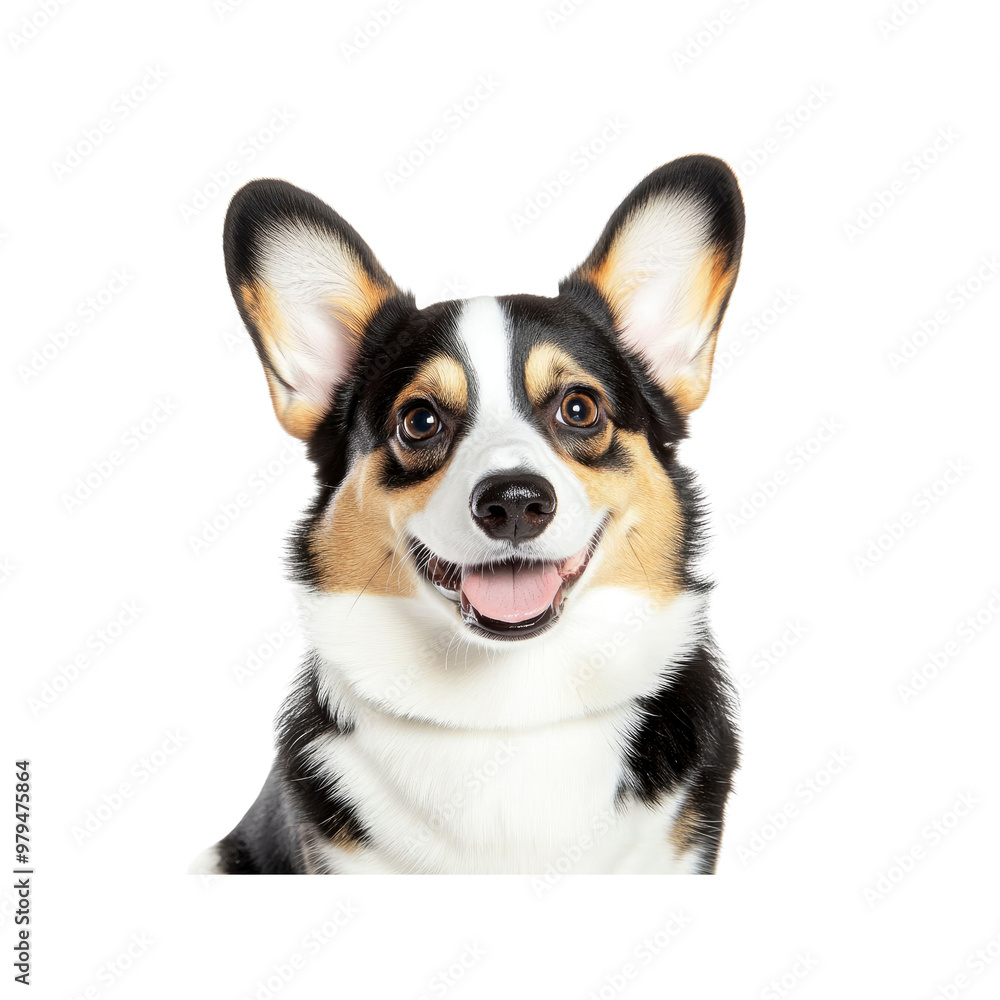 Happy Welsh Corgi Dog with Big Ears and a Wide Smile Happy Welsh Corgi Dog with Big Ears and a Wide Smile
