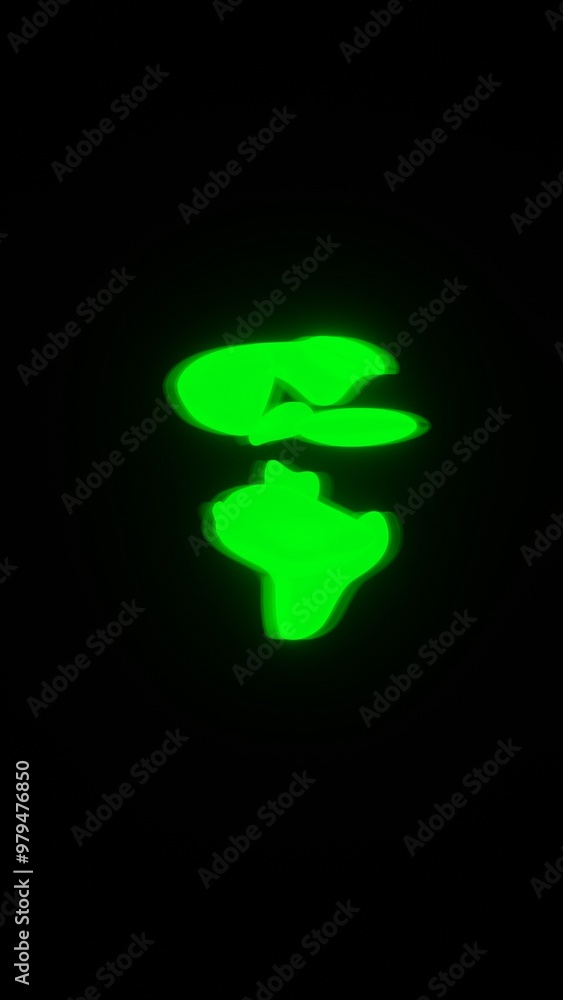 Abstract Neon Light Shapes on Black Background Abstract Neon Light Shapes on Black Background