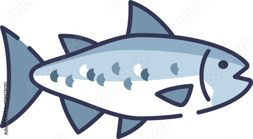 Illustration of a fish symbolizing sustainable seafood and clean fishing practices.