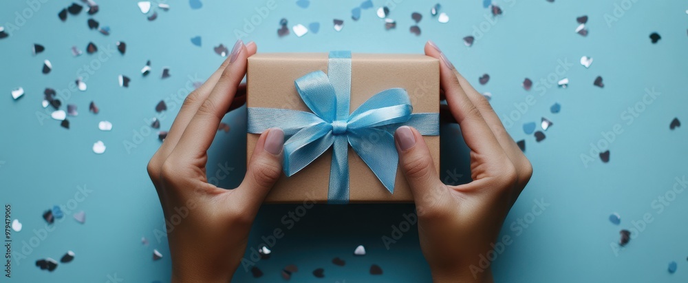 The Gift with Blue Ribbon