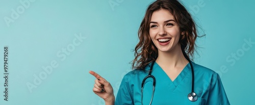 The Smiling Nurse with Stethoscope photo