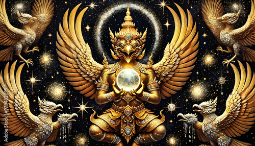 Golden Garuda with the Radiant Orb