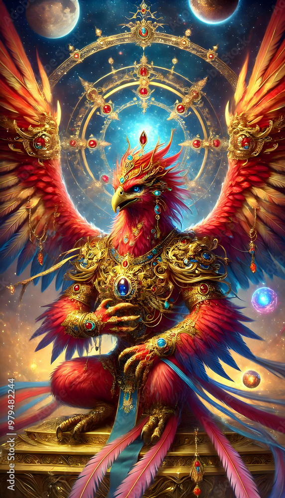 Golden Garuda with the Radiant Orb Golden Garuda with the Radiant Orb