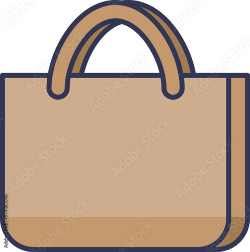 Illustration of a reusable tote bag, symbolizing eco-friendly shopping and sustainability.