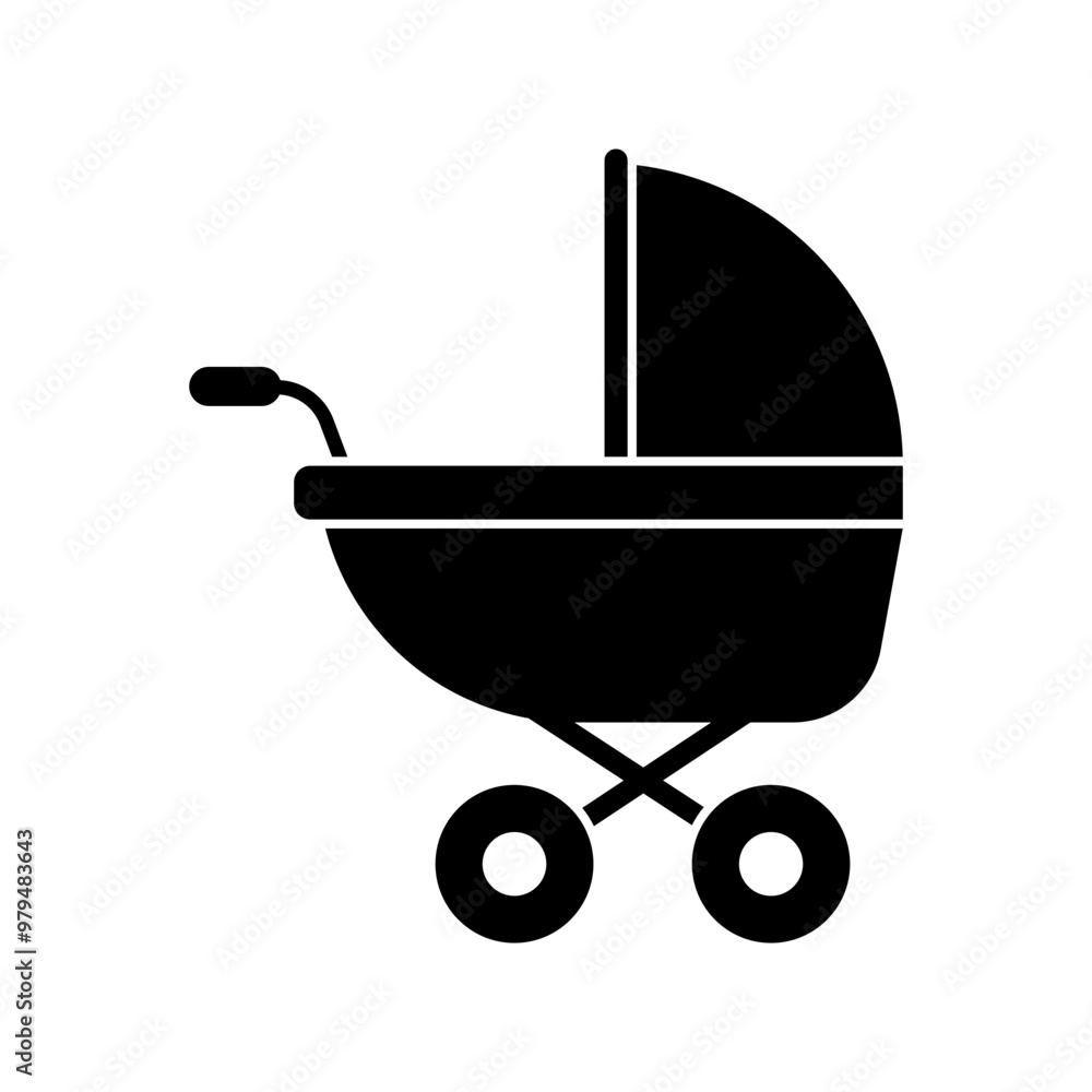 Kid stroller icon Kid stroller icon