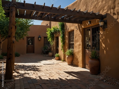 A quiet courtyard in Albuquerque's Old Town. photo