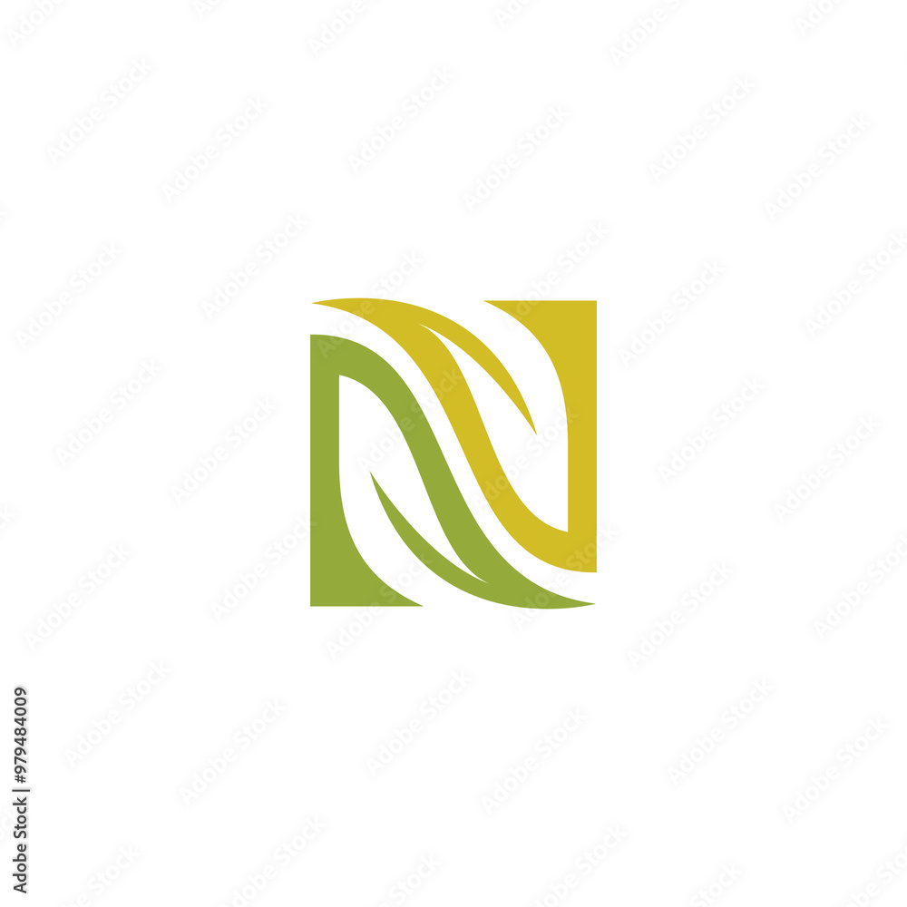 N Leaf Logo Vector. Nature Icon Design N Leaf Logo Vector. Nature Icon Design