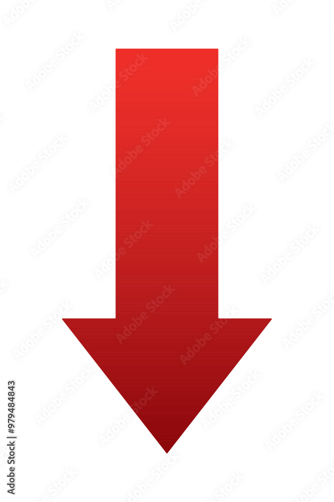 Red arrow going down stock icon on white background. Bankruptcy, financial market crash icon for your web site design, logo, app, UI. graph chart down trend symbol.chart going down sign. Red arrow going down stock icon on white background. Bankruptcy, financial market crash icon for your web site design, logo, app, UI. graph chart down trend symbol.chart going down sign.