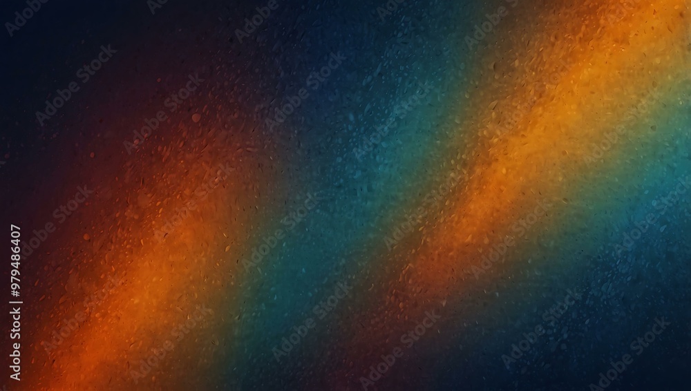 Abstract blue and orange gradient background with grainy texture. Abstract blue and orange gradient background with grainy texture.