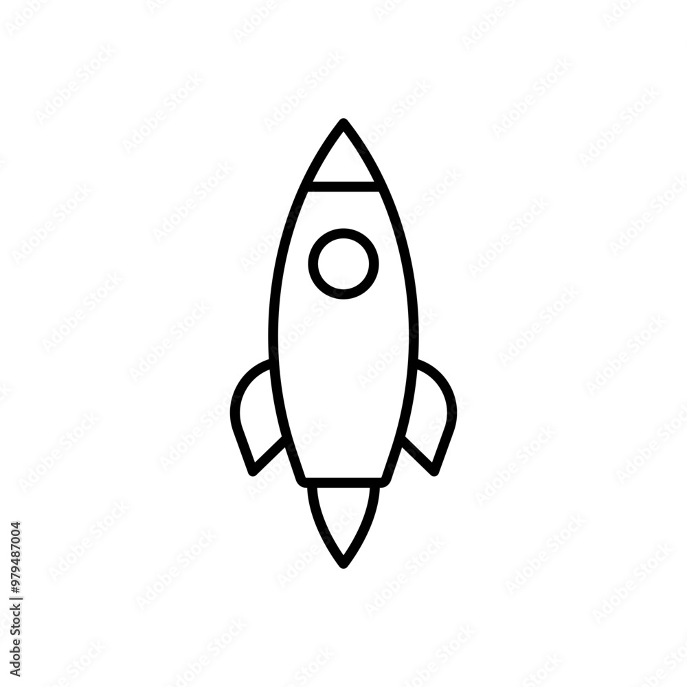Line rocket icon Line rocket icon