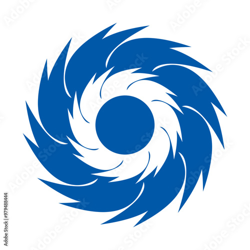 Powerful typhoon icon. Hurricane icon. Vector.