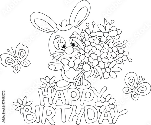 Happy birthday card with a ...