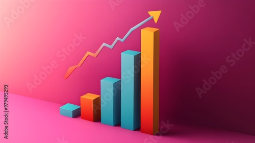 Colorful Bar Graph Showing Financial Growth and Business Development Free Download Colorful Bar Graph Showing Financial Growth and Business Development - GFXLoad