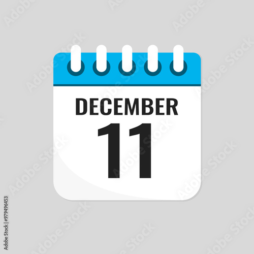 Icon page calendar day - 11 December