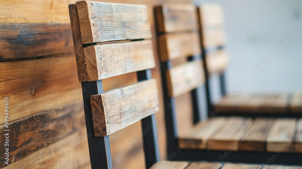 Recycled pallet wood dining chairs with clean, angular designs, highlighting natural wood grain and eco-conscious living recycle pallet wood design Recycled pallet wood dining chairs with clean, angular designs, highlighting natural wood grain and eco-conscious living recycle pallet wood design