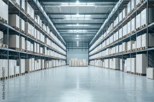 Wallpaper Mural Exploring the potential of ai in data management  a spacious warehouse ready for innovation Torontodigital.ca