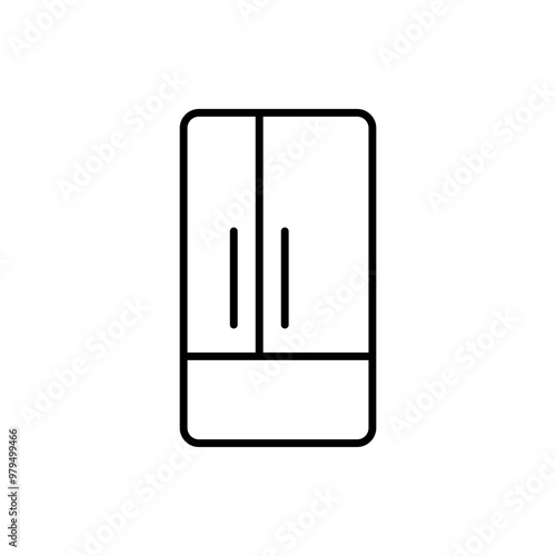 Line refrigerator icon