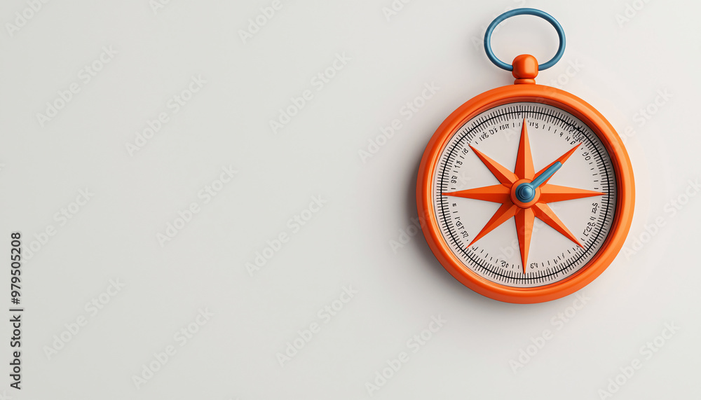 An orange compass on a light background, symbolizing navigation and adventure. Ideal for travel-themed projects. An orange compass on a light background, symbolizing navigation and adventure. Ideal for travel-themed projects.