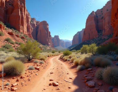 Arizona Williams Canyon Trailhead N2: Looking Down the Williams Canyon Trailhead