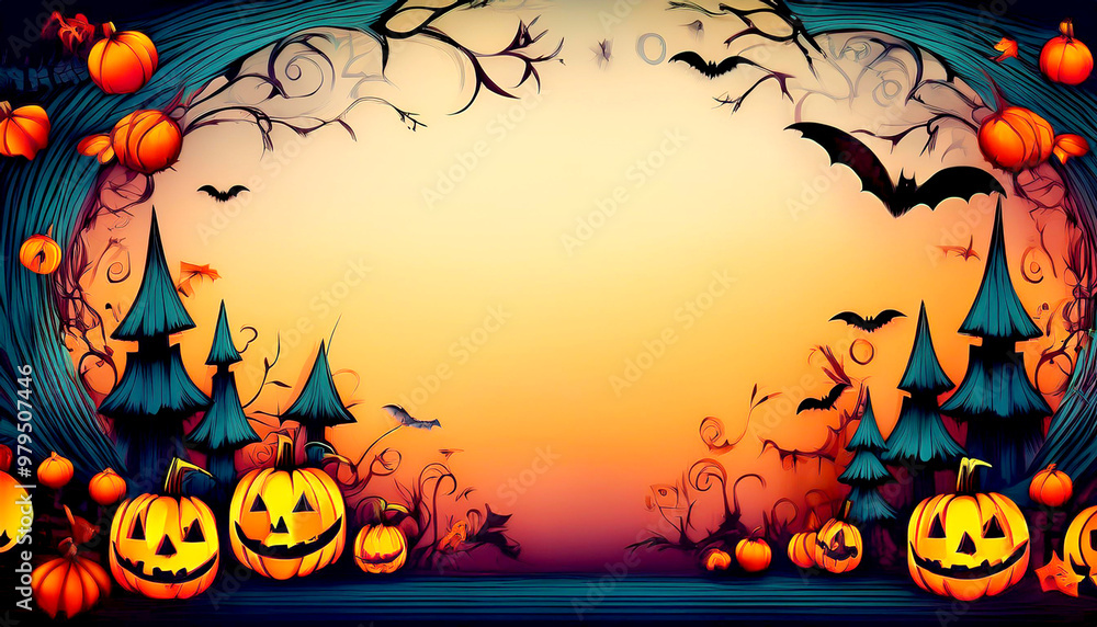 Halloween, Thema mit Textfreiraum Halloween, Thema mit Textfreiraum