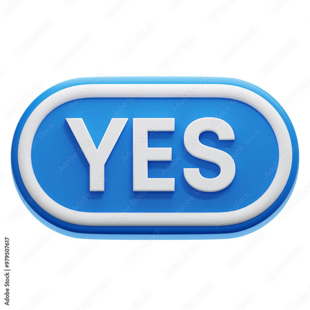 YES 3D ICON ILLUSTRATION
