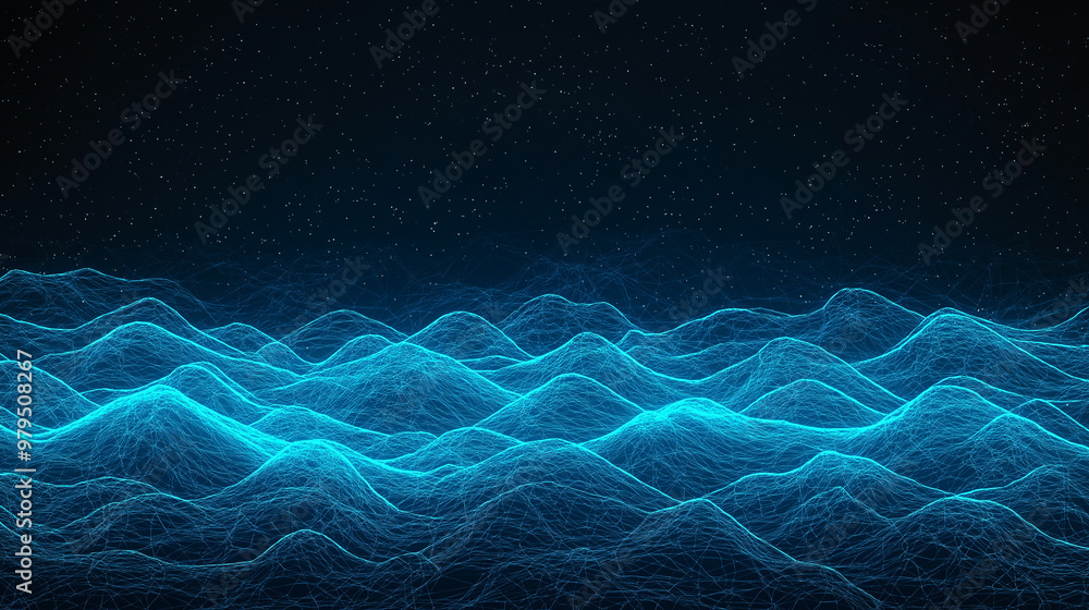 Fototapeta premium A colorful wave pattern with purple and blue colors