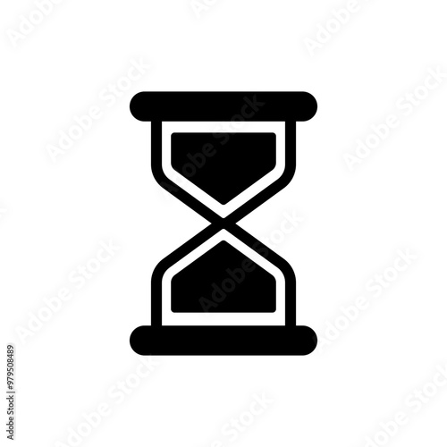 Black hourglass clock